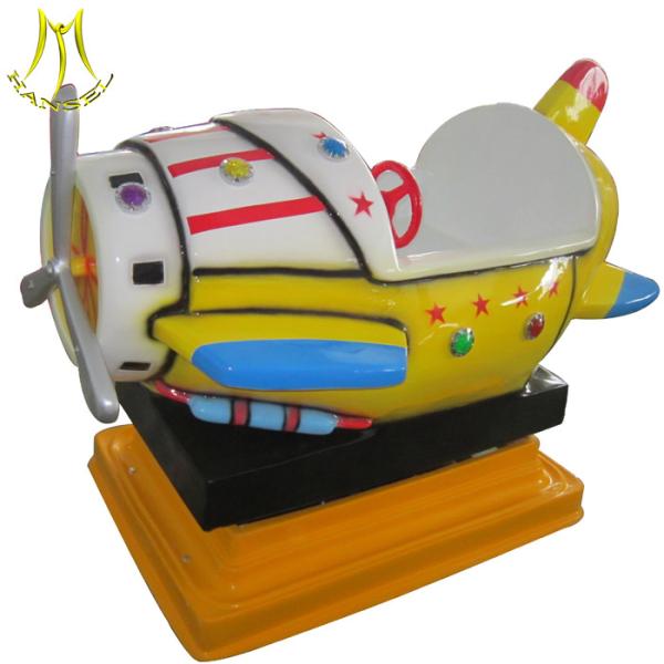 Hansel indoor tocken operated swing ride on fiberglass air plane for sale