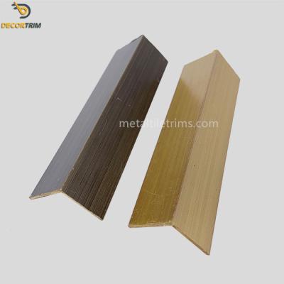 Decorative Natural Brass Tile Trim 20mm×20mm L Shape For Wall Edging