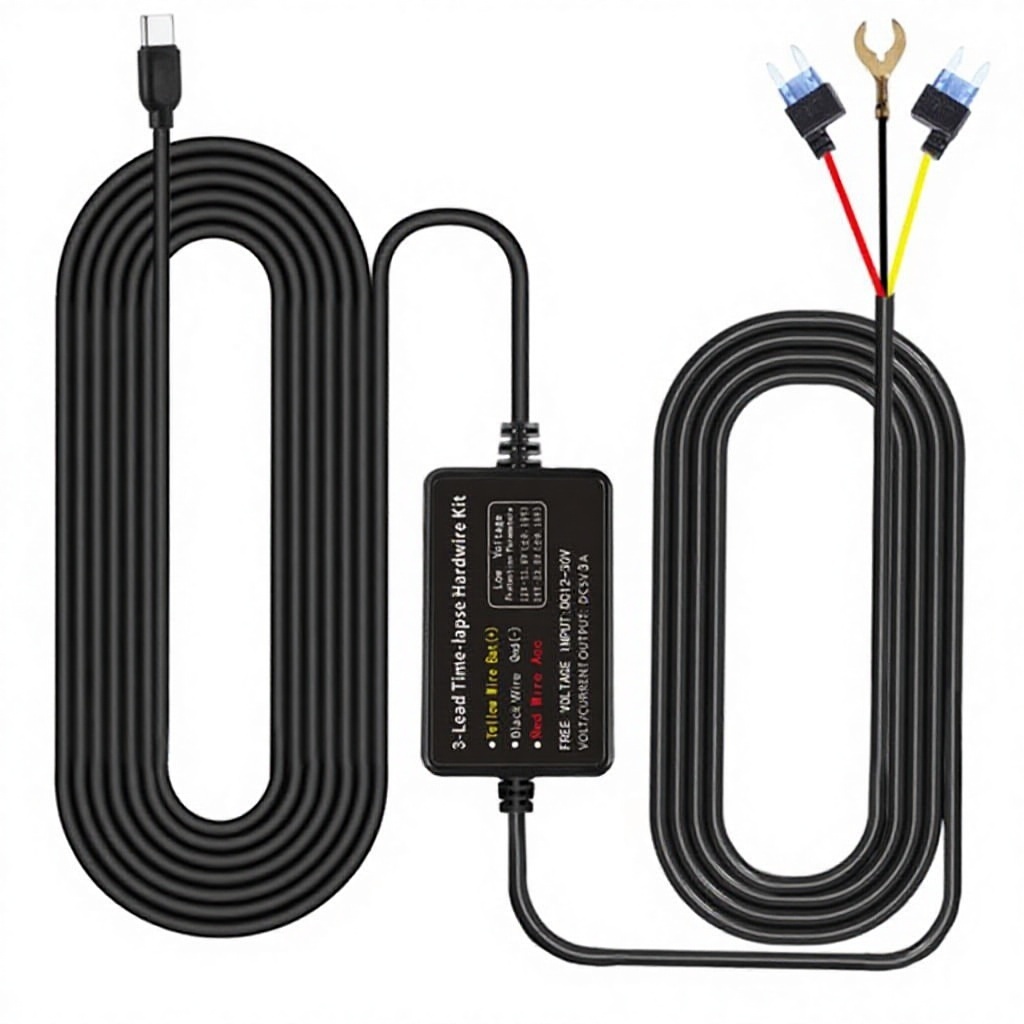 Car DVR DashCam Hardwire Kit Low Voltage Protection Power Cable