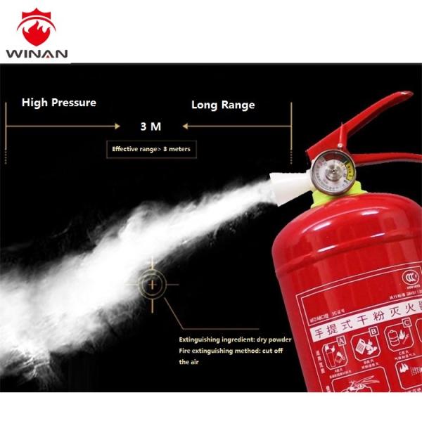 Portable Dry Powder Fire Extinguisher For Fire Protection 1.2mm Thickness