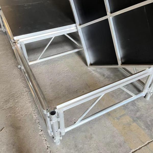 Adjustable Aluminum Folding Stage Platform With Alloy Stair Rise