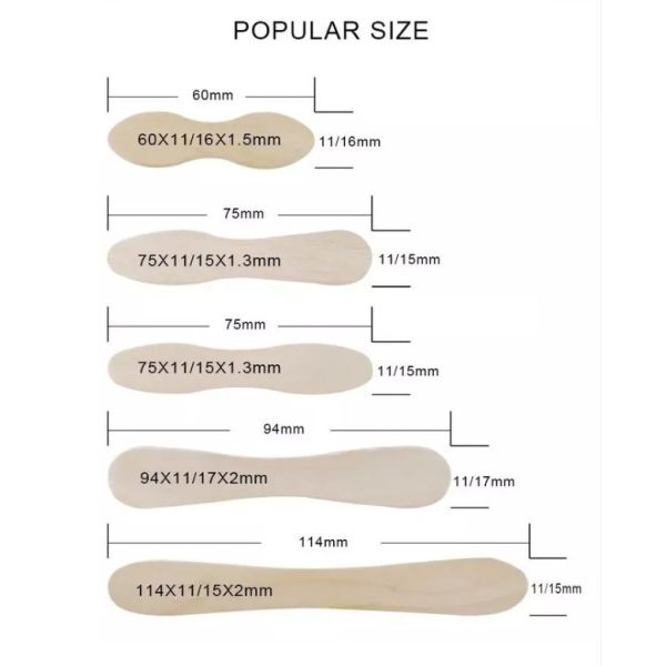 Bulk Ice Cream Paddle Spoon Wooden Ice Cream Taster Spoons 3inch 1000pcs