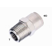 4mm - 16mm Brass One Touch Push-in Fitting Slot Type , Pneumatic Tube Fittings