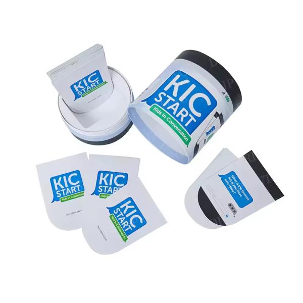 High Contrast Baby Flashcards Custom Visual Stimulation Learning Activity Cards Round Box