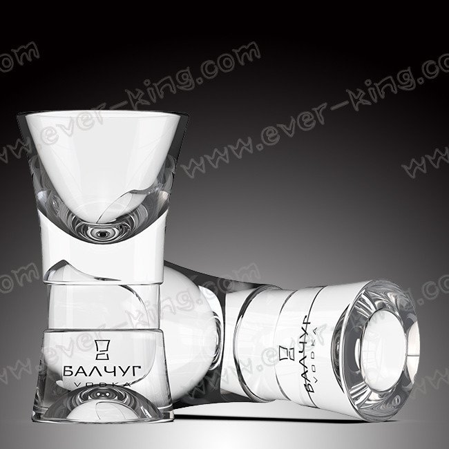 чашка стопки формы пули горячей продажи 50ml тяжелая нижняя