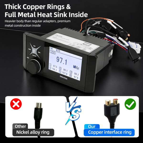 Marine New Marine Waterproof Stereo Receiver MP3 Player FM Radio for Boat With Controller