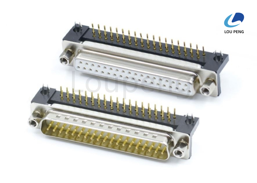 Female D SUB DVI Connector Copper Alloy Contact Material 25 Pins Durable Interface for Professional Electronic Equipment