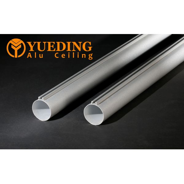 Top Ceiling Aluminum Round Tube Powder Coating Fireproof