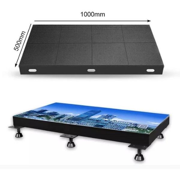 Led Dance Floor Display 500*1000mm Cabinet Waterproof Anti-wear Interactive For Wedding Party
