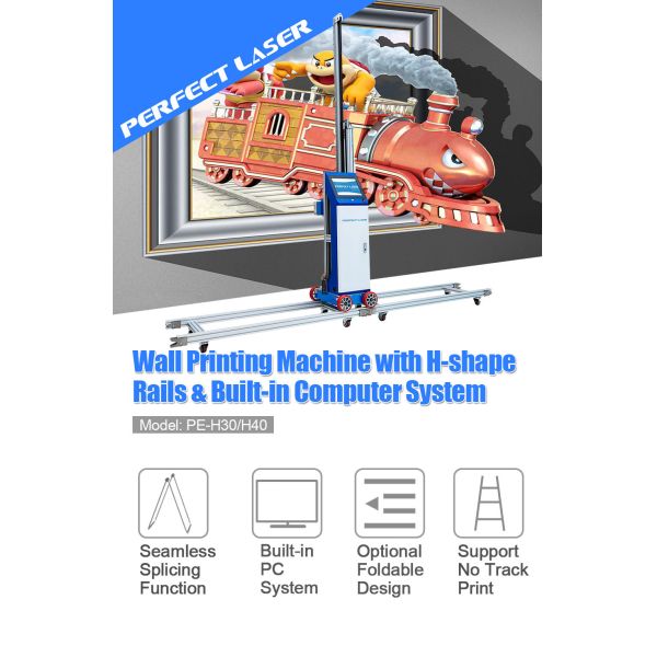 Wall Inkjet Printer 9600DPI High Resolution Direct to Wall Printer for Indoor & Outdoor Walls