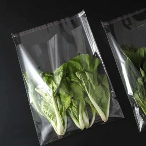 Self Adhesive Micro Perforated Plastic Bags Breathable Vegetable Produce Bag