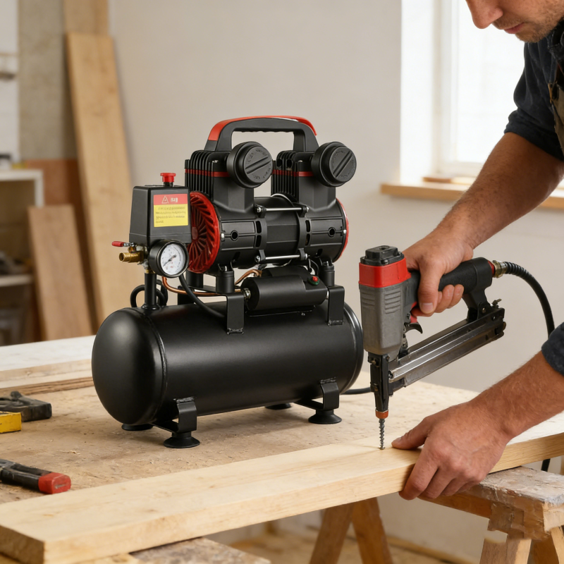 Oil-Free Oilless Air Compressor WII-2-1390F9 1100W 0.8MPa 75L/Min for Industrial Use