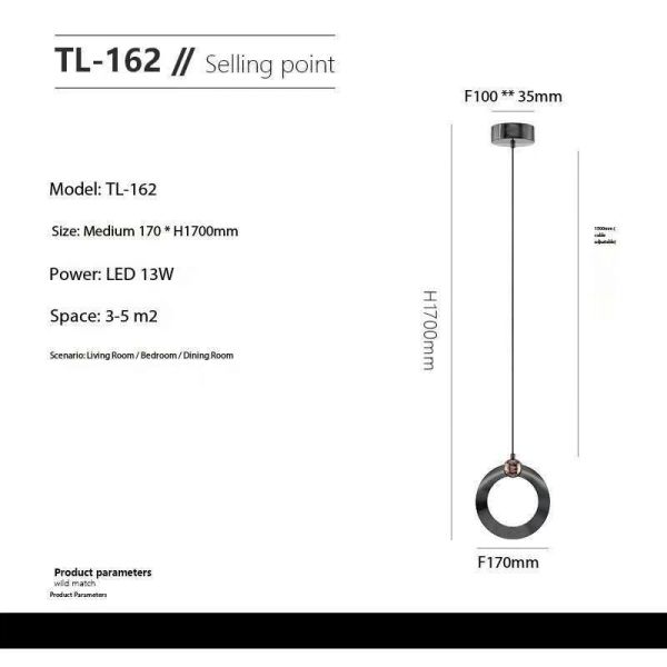 Pantalón circular minimalista Decorativo de la residencia lámparas modernas simples Hotel Restaurante Comedor Al lado de la cama Café Bar Lámpara de lámpara