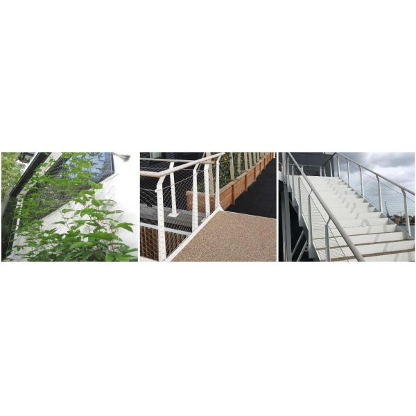 SS304 Stainless Steel Cable Mesh Trellis 300*300mm Handrail Infills X Tend