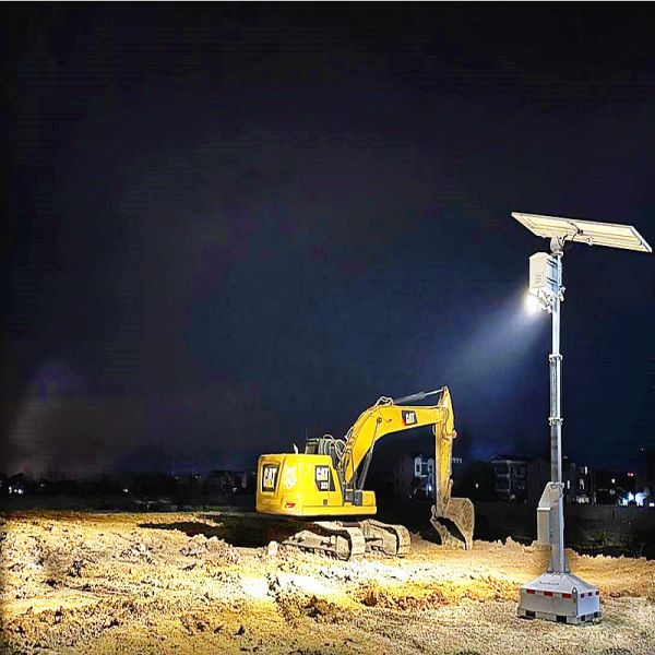 Simple Solar Light Tower Quick Deployment  Mast Height 3.5M Quick Deployment Telescopic Solar LED Light Tower