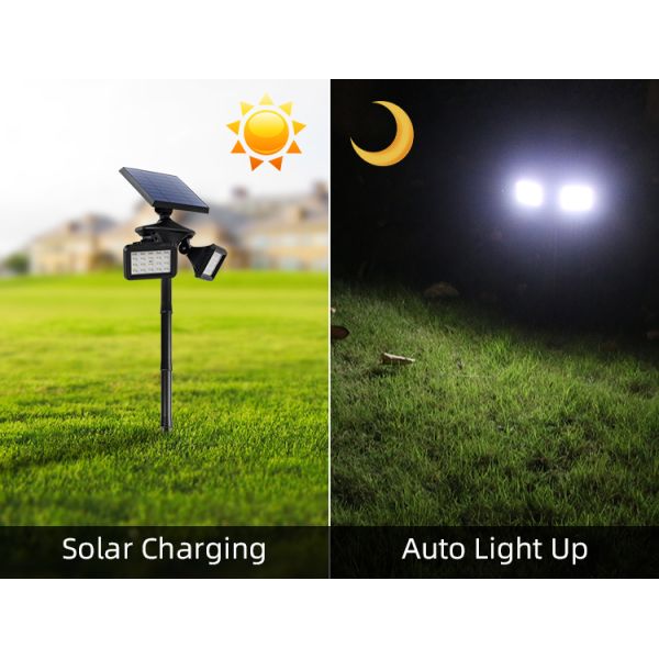 Waterproof Ip65 600LM 40 LED Solar Garden Light PIR Solar Powered Lawn Lights