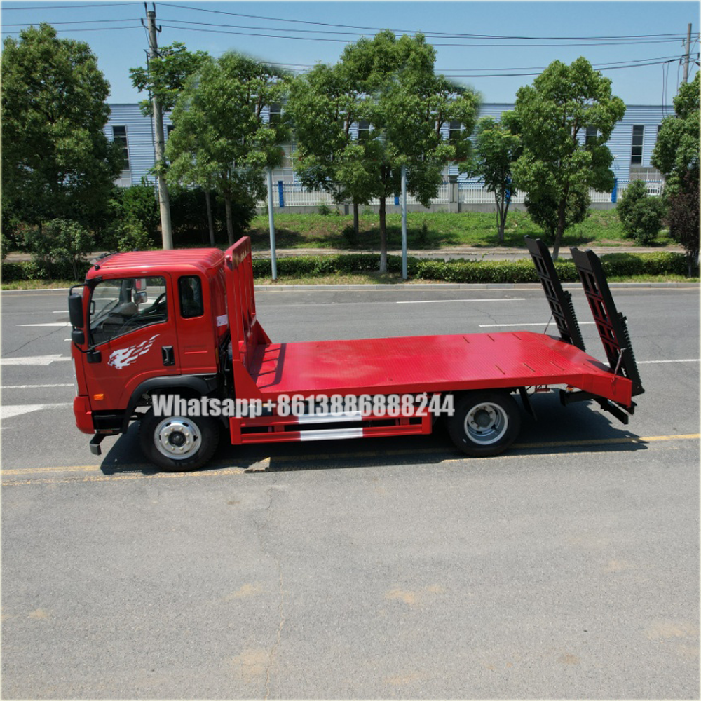 Camiones de trabajo con plataforma Sinotruk 4x2, transportador de plataforma, caja de cambios de octava velocidad, neumáticos 9.00 R20