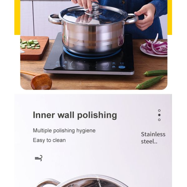 5-Piece Stainless Steel Cookingware Pot Set Sustainable Cookware for Your Kitchen