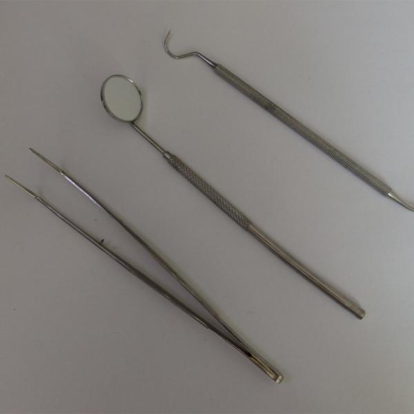 Gancho dental do cuidado de Kit Teeth Hygiene Explorer Probe da ferramenta da higiene de 3 instrumentos orais dos grupos
