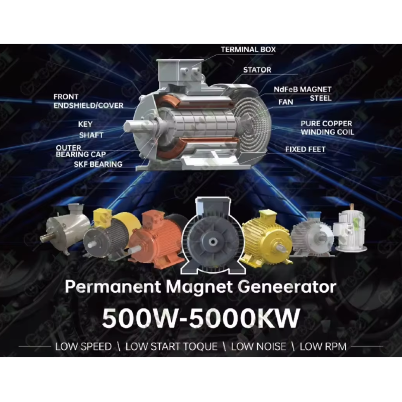 Vertical Shaft Self Cooling Permanent Magnet Generator with Y Winding Method for Efficient Power Generation