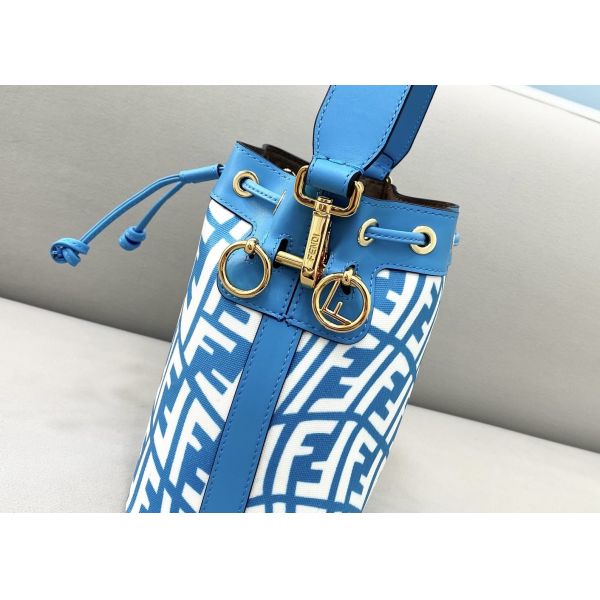 3D Effect Blue Bucket Bag , Psychedelic Crossbody Bucket Bag