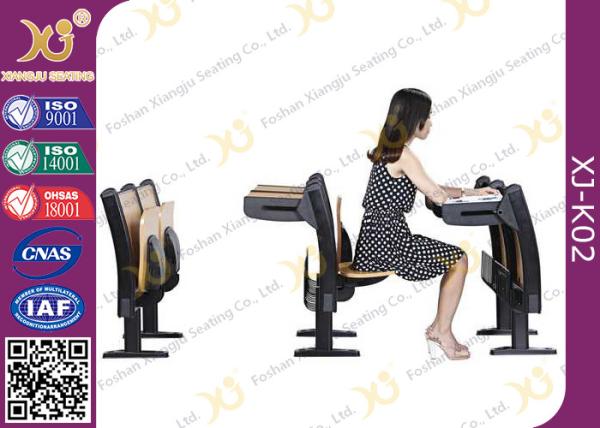 Cold Roll Steel Book Holder College Classroom Furniture With Writing Desk