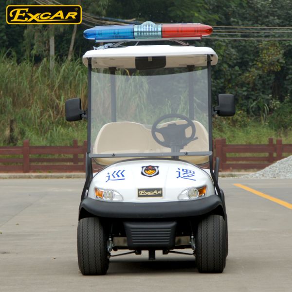 White Security Golf Carts Prowl Car 2 Seater Battery Powered