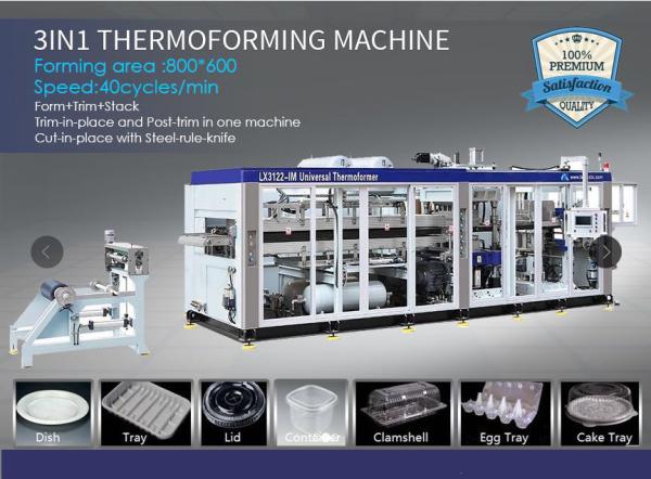 Automatic HDPE Recycling Machine Plastic Thermoforming Machine for Disposable Cups Containers