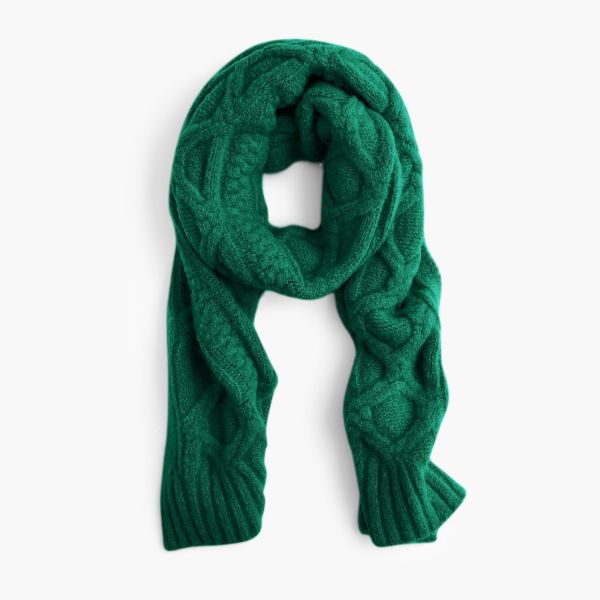 Multi Color Knitted Shawl Wrap / Cable Knit Scarf For Women Keeping Warm