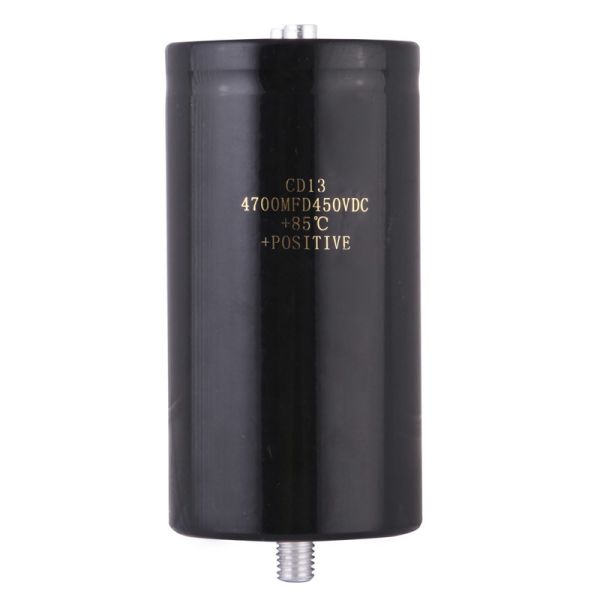 Aluminum 450V Screw Terminal Capacitor 4700uF Electrolytic 85℃ 2000Hrs For Inverters