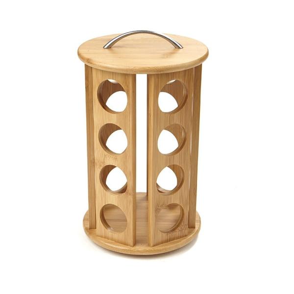 Natural bamboo material coffee pod holder coffee capsule holder for wholesale