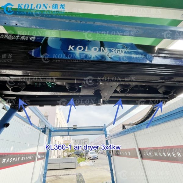 Labor Saving Automatic Touchless Car Washing Machine KL360-1 15kw Water Pump 12kw Air Dryer