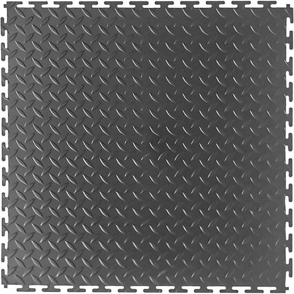 Garage Floor 18 X 18 Inch Square Rubber Diamond Plate Interlocking Floor Tiles For Home Gym