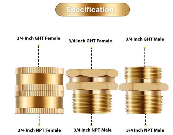 OEM 3/4'' RV Brass Blow Out Plug Set For Garden Hose