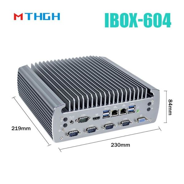 Fanless Industrial PC with Intel Core I5-6500T, All Aluminum Chassis, and SSD Storage for Harsh Environments