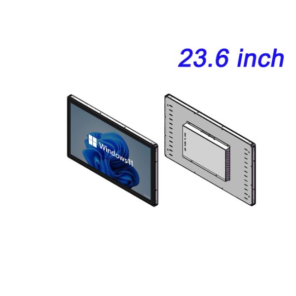 23.6 inch Industrial LCD Monitor Workshop Dust Proof Embedded Resistor Windows PLC Configuration King Ordering
