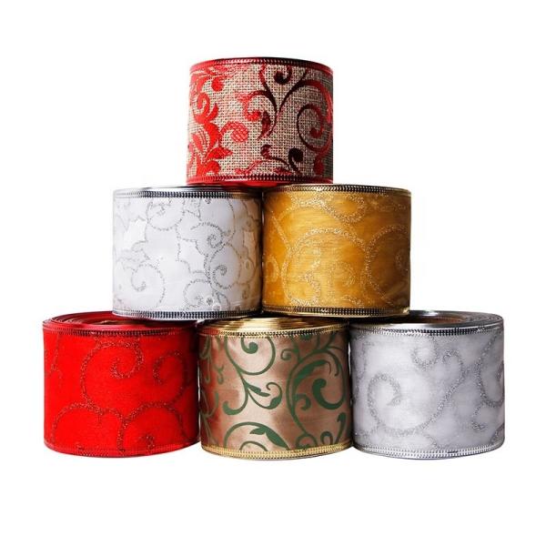 63mm Wide Christmas Decorated Ribbon Perfect for Gift Wrapping Occasion Christmas
