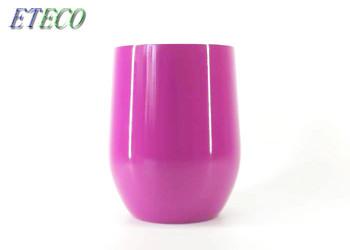 12 Oz Reusable Insulated Cups , Personalized Wine Tumbler With Lid