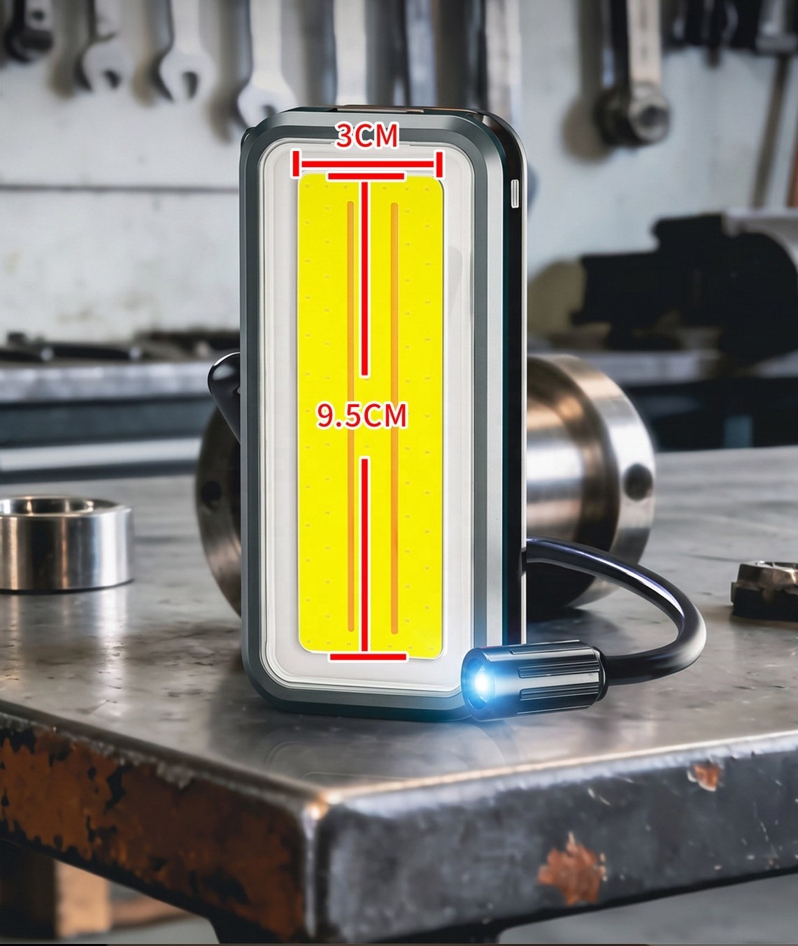 Cross-border Magnetic Bendable LED Working Lamp Auto Repair Repair Lamp Charging Outdoor 360° Bendable Soft Tube Flashlight