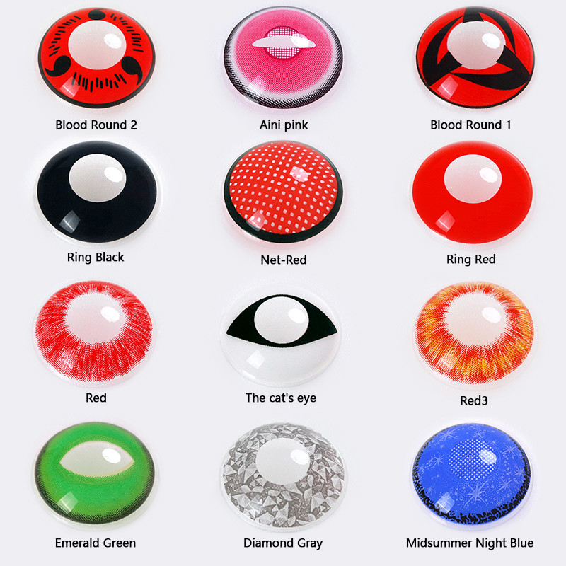 Безопасный костюм круга покрасил зеленый цвет голубое розовое 14.5mm контактных линзов Cosplay