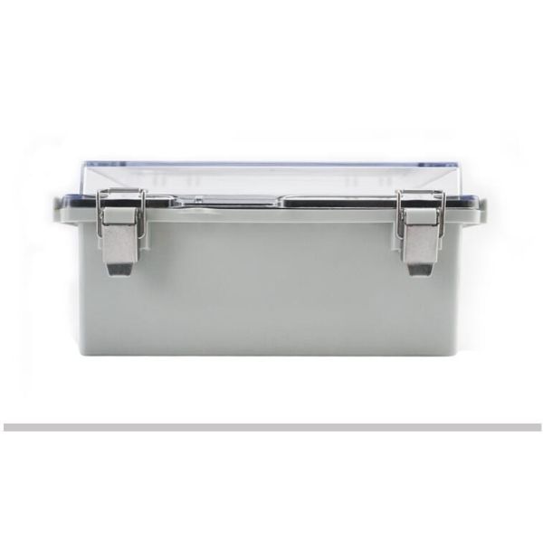 210x160x100mm / 8.26x6.30x3.93 IP65 ABS Plastic Enclosure with Hinged Cover in Transparent