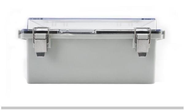 210x160x100mm / 8.26x6.30x3.93 IP65 ABS Plastic Enclosure with Hinged Cover in Transparent