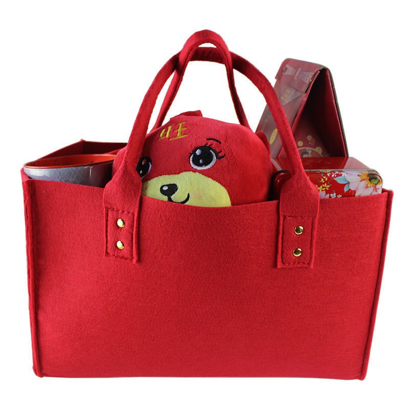 Felt Portable Shopping Bag Big Easy Toy Snack Storage Bag Advertising Gift Satchel logo Customization