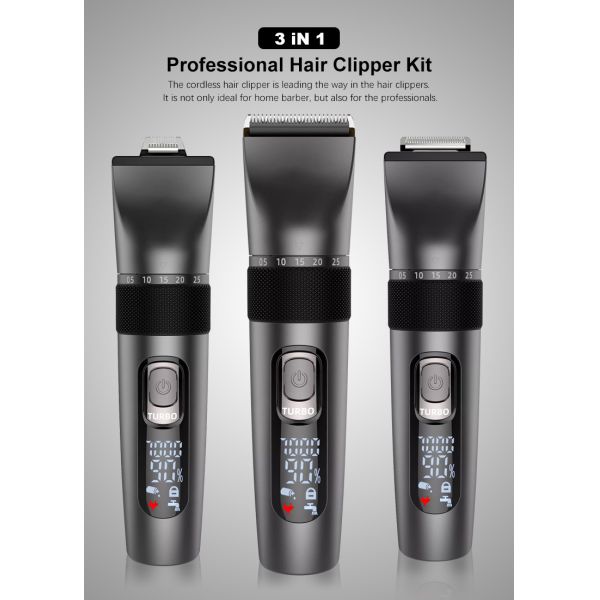 Waterproof Electric Cordless Hair Trimmer 10w Multifunctional For Men