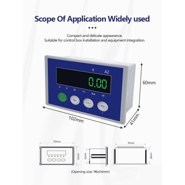 LED Display Embedded Weighing Indicator for SOHE A2 Instrument Sensor Measurement