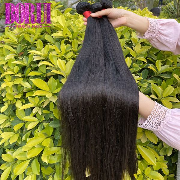 8-30 Inchs Virgin Peruvian Human Hair Straight Peruvian Bundles Wefts Extensions