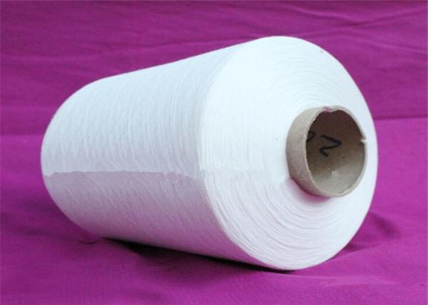 Kniting/poliéster de tecelagem girou o branco do descoramento do fio com fibra 100% do Virgin