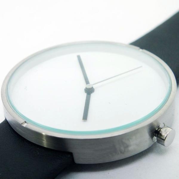 watch Stainless steel case with geniune leather strap watch from manufacture factory