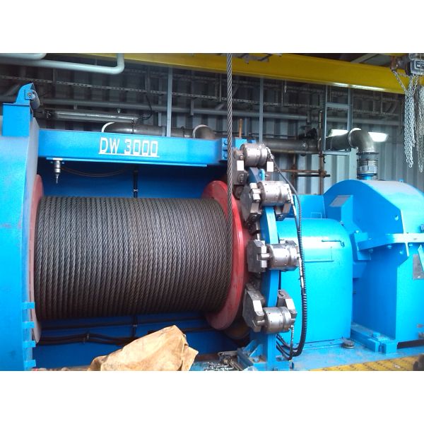 LBS Grooves Offshore Winch Oil Well Drilling Rig Parts Winch With Brake Disc