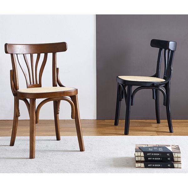 Events Rattan Cushion Farmhouse Wooden Comfortable Back Chairs
